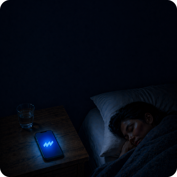 Person sleeping while Winston works